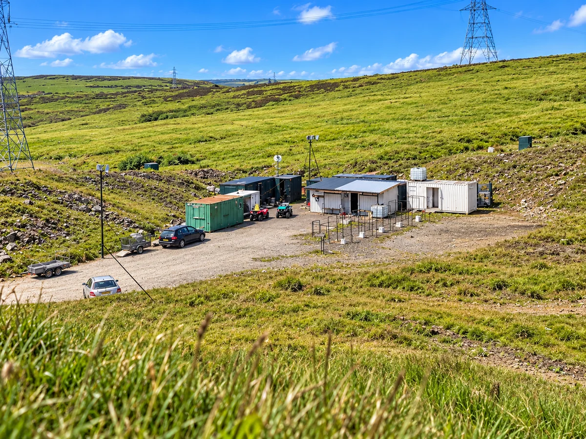 Clubhouse and grounds at Clough Head; digitally edited image